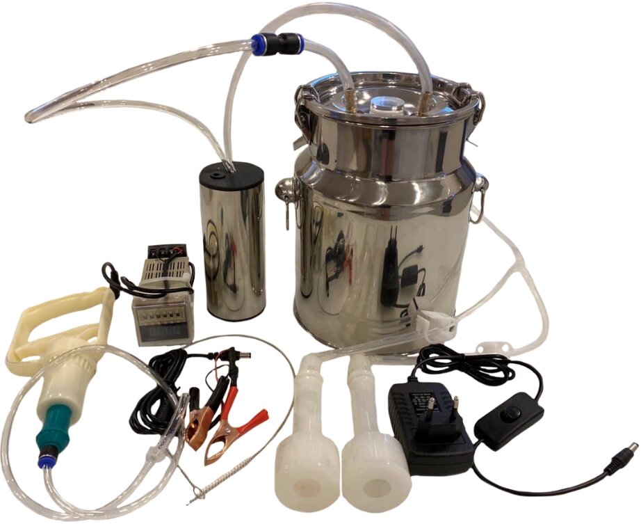 Доильный аппарат для коз, с электронным пульсатором. 4.5 литра от компании KSLV-приборы для сдерживания сельскохозяйственных животных и собак - фото 1