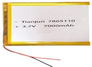 Аккумулятор Li-Po 3.7v 7000mah модель 7865110