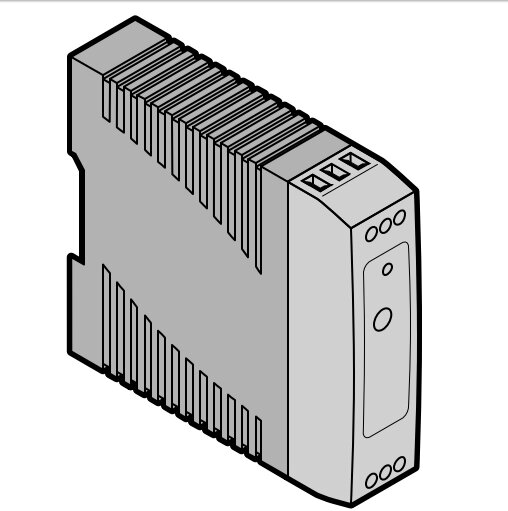 Блок питания от сети 24 В/24 Вт для монтажа на U-образную шину промышленных секционных ворот Hormann, 4548491 от компании Всем Ворота - фото 1
