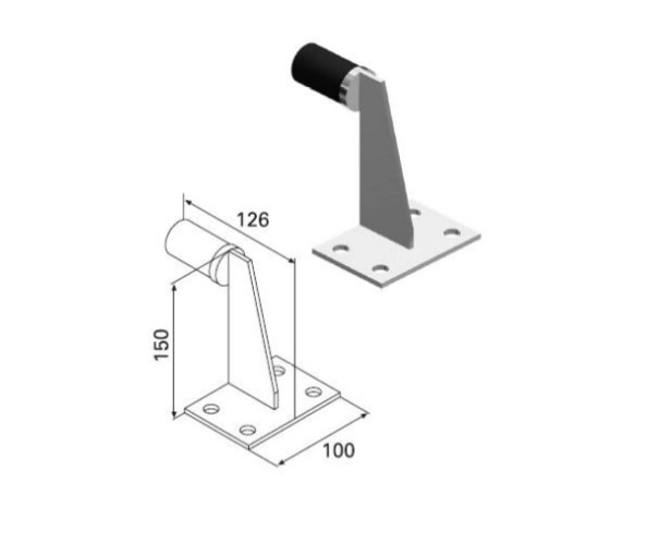 Боковой упор DoorHan (150 мм), DHR023 от компании Всем Ворота - фото 1