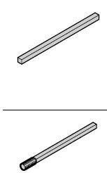 Четырехгранный штифт Hörmann для гарнитура нажимных / разных ручек, 3053779 (80)
