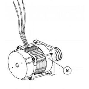 Электродвигатель с червяком (в сборе) привода ASW4000, ASW. 4008