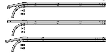 Горизонтальная ходовая шина Hormann с комплектом переходной дуги ходовой шины 90°, 4012171, 4015795 от компании Всем Ворота - фото 1