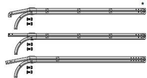 Горизонтальная ходовая шина Hormann с комплектом переходной дуги ходовой шины 90°4012171 (4015795)
