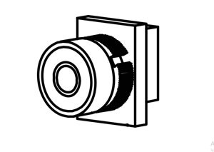 Кнопка "СТОП" с контактами блока управления CUTR400 приводом ворот ALUTECH, CUTR400.08-A