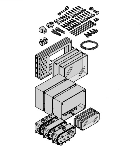 Комплект для подключения оптодатчиков LE / VL / 8K2, IP66 промышленных секционных ворот Hormann, 4514019 от компании Всем Ворота - фото 1