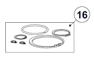 Комплект стопорных колец привода промышленных ворот ALUTECH, TR400.16-F (TR230.19-F) от компании Всем Ворота - фото 1