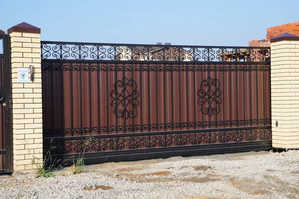 Кованные откатные ворота 4000-2000 (Ш-В) ##от компании## Всем Ворота - ##фото## 1
