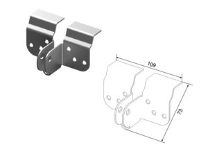 Кронштейн DoorHan крепления привода к верхней панели с профилем "широкая полоса", Y127S