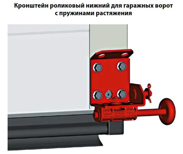 Кронштейн роликовый боковой левый для гаражных ворот Alutech серии Trend, RBT-100L от компании Всем Ворота - фото 1