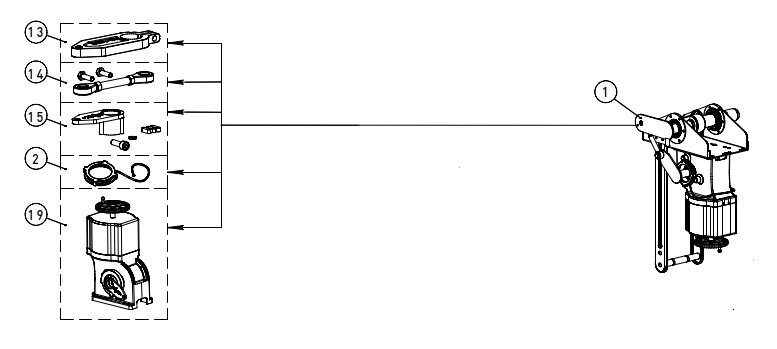 Механизм шлагбаума ASB-6R (L) в сборе, ASB. 6.01-R-K (ASB. 6.01-L-K) от компании Всем Ворота - фото 1