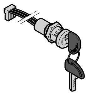 Миниатюрный выключатель, запираемый на ключ блоков управления промышленных приводов секционных ворот Hormann, 638140