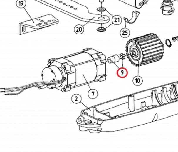 Муфта (комплект) привода ASW5000 AN-Motors, ASW. 5009 от компании Всем Ворота - фото 1