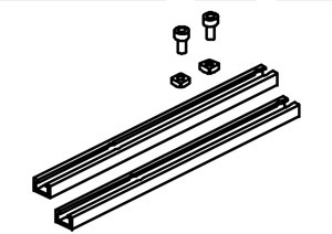 Направляющая с гайками для привода распашных ворот SC-3000, SC-27S-E