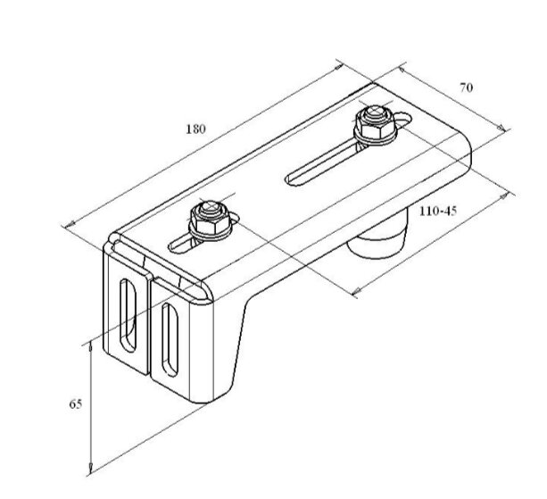 Направляющее устройство DoorHan увеличенное с новыми роликами RAL9005, DHSN210/RAL9005 от компании Всем Ворота - фото 1