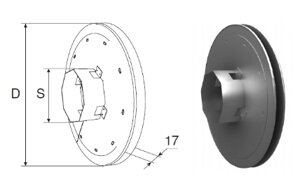Шкив (стальной) DoorHan, S190