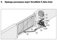 Приводы распашных ворот VersaMatic P, Akku Solar