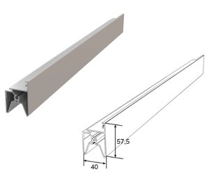 Нижний алюминиевый профиль. DHPN-00431/M