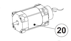 Электродвигатель с катушкой тормоза электромагнитного (в сборе) привода серии AM-5000 ALUTECH, ASW. 5007-F
