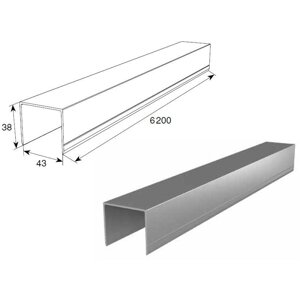 Профиль DoorHan алюминиевый П-образный усиленный, DHSW-20080/M