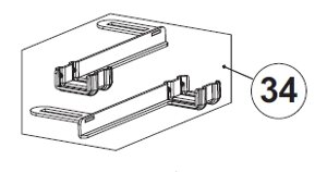 Набор кронштейнов конечных положений для магнитов привода RTO ALUTECH, RTO.34-F