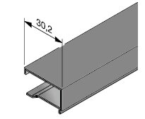 Пластмассовый штапик Hormann, для остекления NK 1,5, толщина филенки 1,5 и 3 мм, 3076914