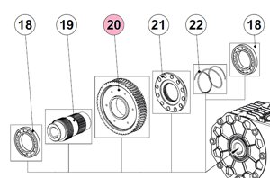 Колесо червячное привода промышленных ворот ALUTECH TR-13018-400(Е)/TR-13012-400Е, TR400.20-13018-F (Е)