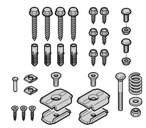 Пакет с крепежными винтами EcoStar тип C, Liftronic 500, 439472