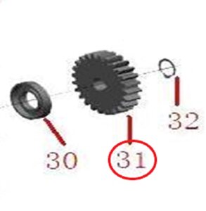 Шестерня (19 зубьев, модуль 4 мм) привода ASL AN-Motors, ASL. 021