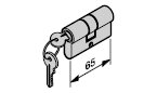 Профильный цилиндр Hörmann для калитки, закрывающийся разными ключами 35 + 30 мм, 3091446