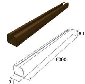 Балка прокатная 71х60 L=5470 RAL8017 DoorHan для откатных ворот, DHS2030548/8017