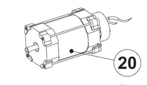 Электродвигатель с катушкой тормоза электромагнитного (в сборе) привода серии AM-5000 ALUTECH, ASW. 5007-F