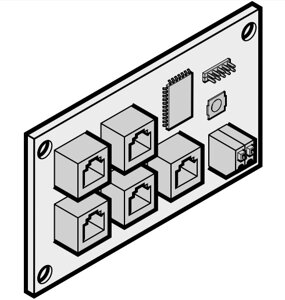 Плата блока беспроводного подключения, передатчик (полотно ворот) для промышленных секционных ворот Hormann, 639568