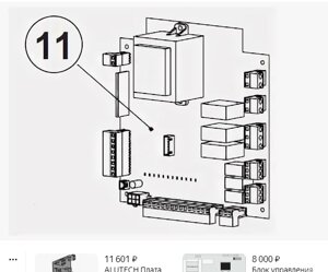 Плата основная блока управления CUTR230 привода ворот ALUTECH, CUTR230.11-A