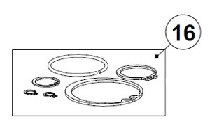 Комплект стопорных колец привода промышленных ворот ALUTECH, TR400.16-F (TR230.19-F)