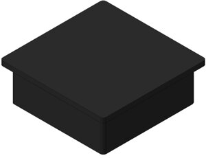 Заглушка DoorHan квадратная пластиковая 50х50/RAL 9005, ZAG100/100
