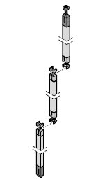 Стержень задвижки Hörmann устройства многоточечного запирания калитки, 3091362 (-4)