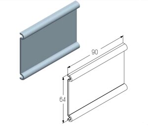 Пластина соединительная для направляющих секционных ворот Alutech серии Trend и ProTrend, CP864