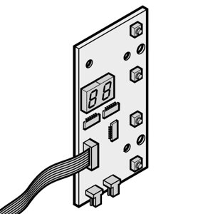 Плата дисплея блоков A / B 445, A / B 460 и B 460 FU промышленных приводов секционных ворот Hormann, 638069