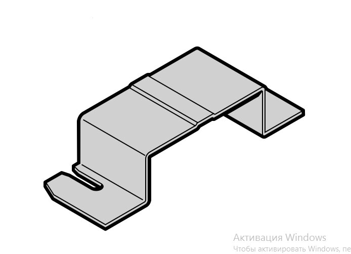 Скоба для крепления приводов SupraMatic H/HT секционных ворот Hormann, 438197 от компании Всем Ворота - фото 1