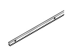 Стальная зубчатая рейка,  1000 мм, модуль 4 привода STA 90, 180, 220, 438759, с 01.10.2001 от компании Всем Ворота - фото 1