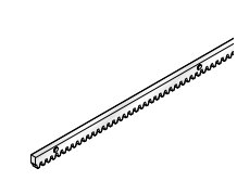 Стальная зубчатая рейка, 1000 мм, модуль 4 привода STA 90, 180, 220, 438759, с 01.10.2001