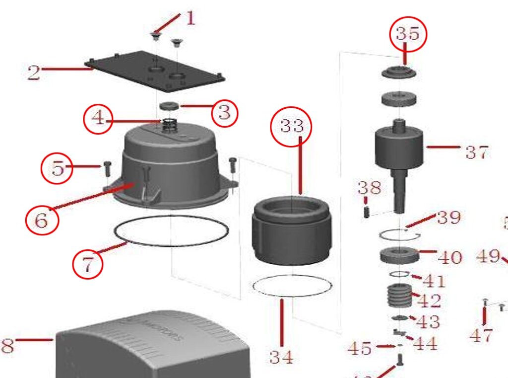 Статор электродвигателя привода ASL500 AN-Motors в корпусе, ASL. 102 / 500 от компании Всем Ворота - фото 1