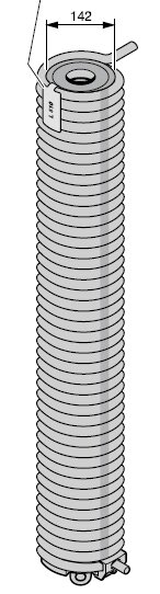 Торсионная пружина Hörmann, 142 мм с натяжным конусом, 3074351 от компании Всем Ворота - фото 1