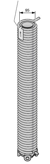 Торсионная пружина Hörmann, 95 мм с натяжным конусом, 3090545 от компании Всем Ворота - фото 1