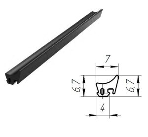 Уплотнитель DoorHan панорамных ворот под штапик, AHR04