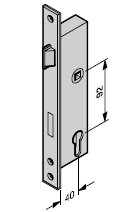 Врезной замок Hörmann, с трубчатым профилем, 3043327