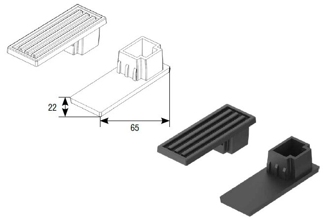 Заглушка для направляющего профиля DoorHan, PB65 от компании Всем Ворота - фото 1