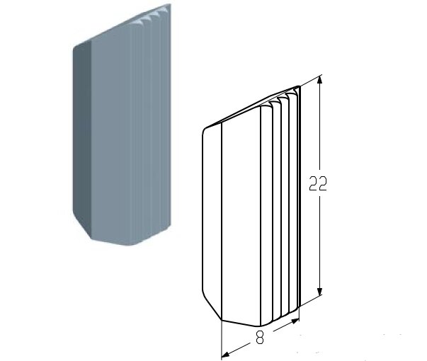 Заглушка калиточная для секционных ворот Alutech серии Trend и ProTrend, WD2028 от компании Всем Ворота - фото 1