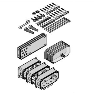 Замена SKS для блоков управ. WA100/200, 3 пустых корпуса и крепежный материал для пром. секционных ворот Hormann, 637538